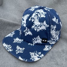 Oakley Cotton Hawaiian Style Hat/Cap, California High, Snap Back, Blue/White