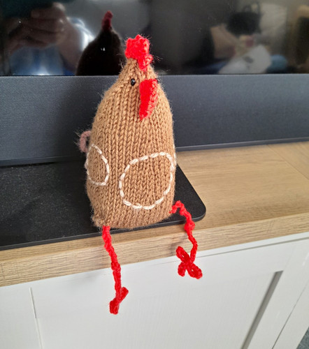 Hand knitted chicken - chicken/hen, soft