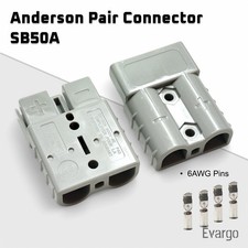 12v 24v Anderson SB50 50amp Connectors Caravan/Campervan/Car Battery 50A