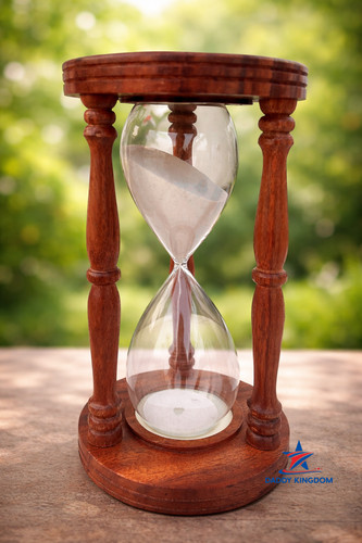 Antique sand timer wooden - sand,