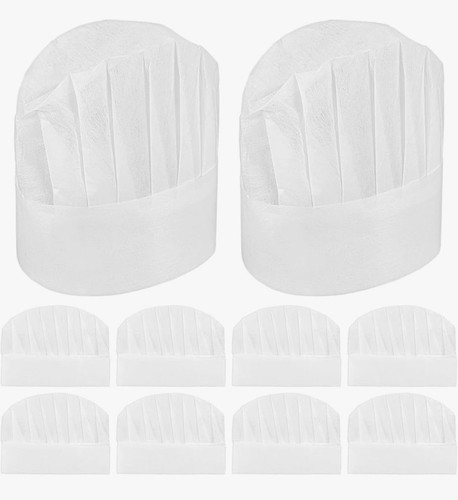 40x chef hats forage white - hats,