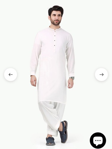 Men pearl white shalwar - pearl,