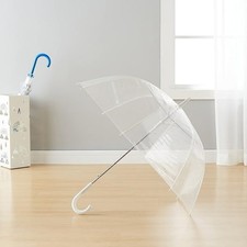 Transparent Kids' Dome Umbrella - Clear, Durable PVC for Safety & Style ✅