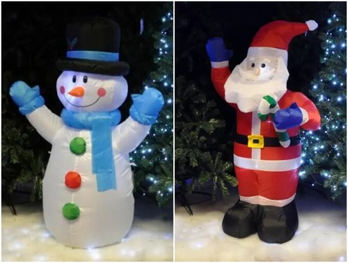 Christmas santa snowman - christmas,