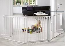 BabyDan Configure Safety Gate door and 8x Flex Baby Gate 72cm Extensions - White