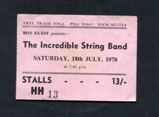 Incredible String Band 1970 Concert Ticket Stub Manchester, UK, I Looked Up