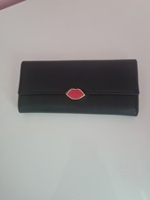 Lulu Guinness Cora black leather purse, brand new no box