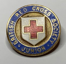 Vintage British Red Cross Society (BRCS) Junior Enamel Pin Badge. Y17 122