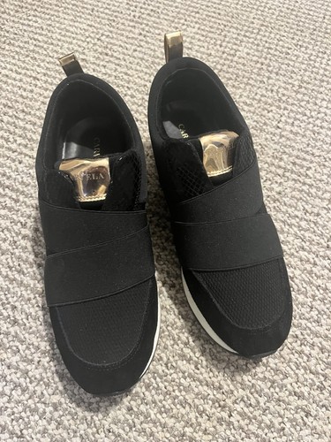Carvela black slip trainers - slip-on,