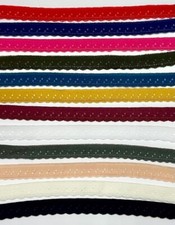 11mm pre folded picot edge lingerie elastic underwear lace knickers 12 colours