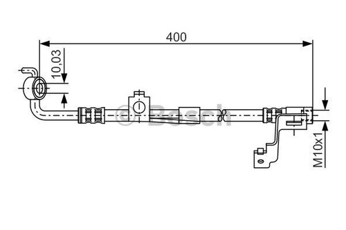 Brake hose for - brake, escort