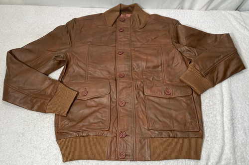 Mens leather jacket biker - leather,