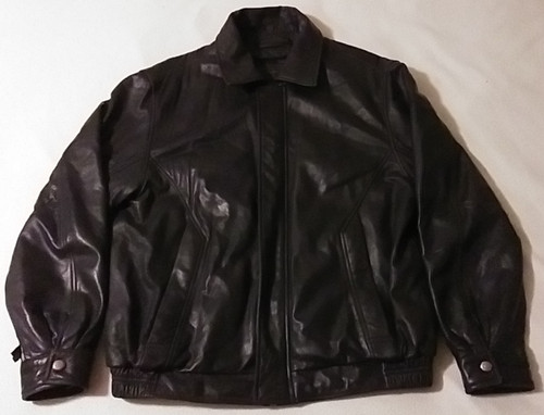 Excelled black leather bomber - excelled,