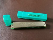 Vintage JAMBONE BY AXL musical HARMONICA in Case