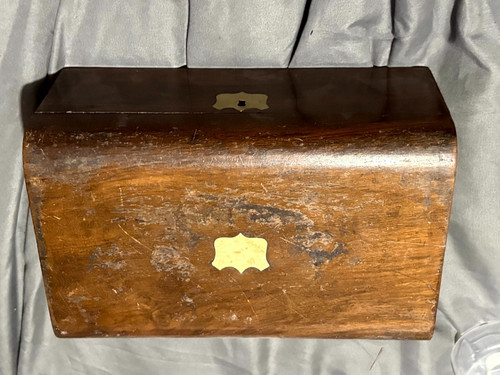 Large wooden sewing box - large,