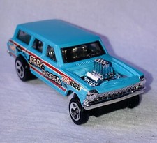 Hot Wheels ‘64 Chevy Nova Gasser Estate Blue Nice Clean 1:64 Scale See Photos