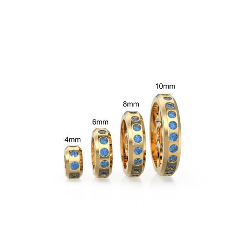 Real blue sapphire 18k - sapphire, solid