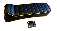 Lambretta slope back Ancillotti seat with catch black GP LI TV SX Yellow piping