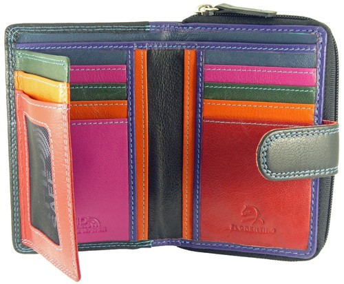 Real leather rfid purse - real,