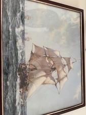 Oil Painting Ships At Sea Picture