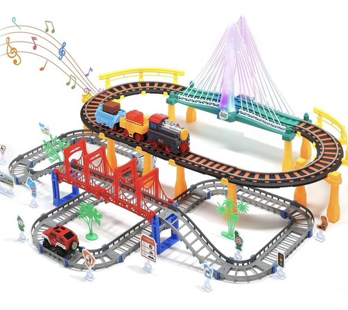 Electric toddler train set toy - set,
