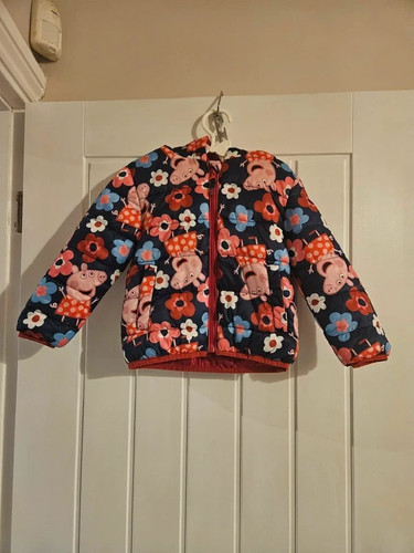 Girls peppa pig padded hooded - padded,