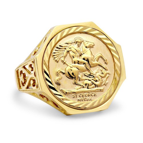 9ct yellow gold hexagonal - hexagonal, st
