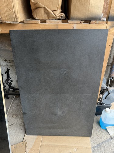 Flat honed granite fireplace - honed,