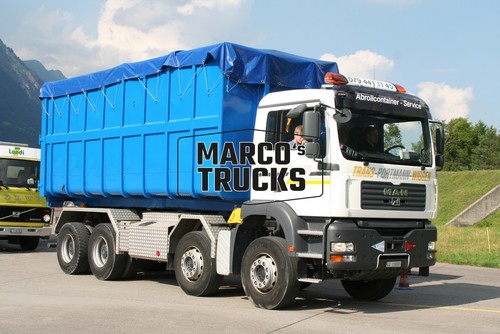 Truck photo man - photo, tarpaulin