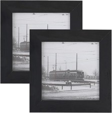 2 Pack Black Wooden Photo