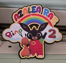 Bing Bunny Cake Topper personalised Any name & age For boys Or girls UK SELLER 