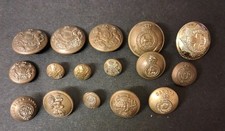 Vintage Mixed Military buttons