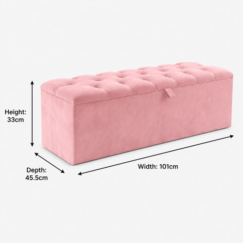 Ottoman storage box plush - storage,