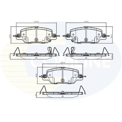 Brake pads set for honda - pads, cr-v