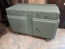 Painted 1940s Oak Veneered Sideboard.