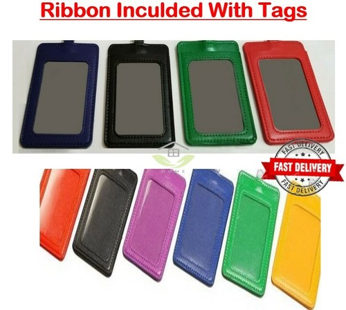 Leather holder for badge - leather,