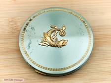 Vogue Vanities Dragon Silver and Gold Vintage Make Up/Powder Compact-1li