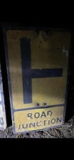 Road junction road sign. Vintage sign. Road sign. Traffic sign.
