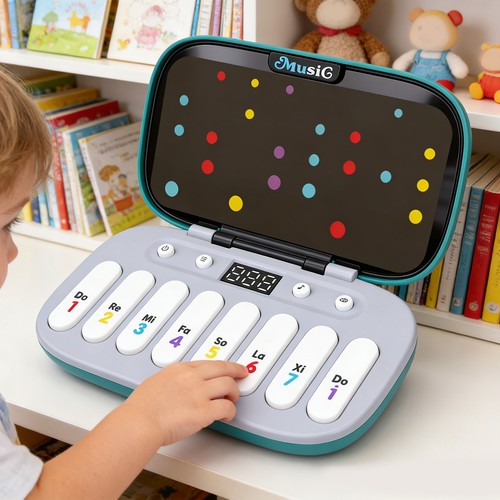 Green kids mini piano toy - kids,