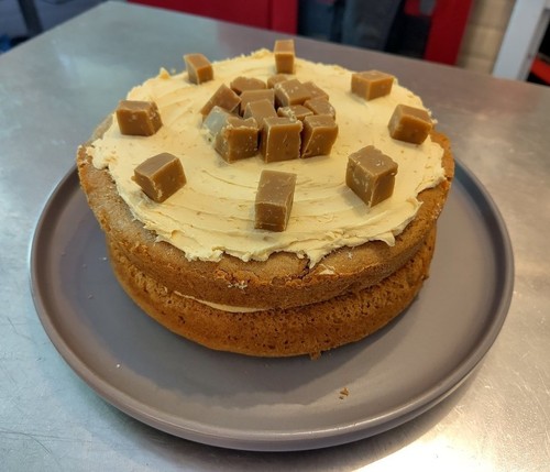 Homemade salted caramel fudge