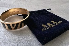 New Ladies HALCYON DAYS Zebra Black Gold-plated Bracelet birthday Gift -LAST ONE