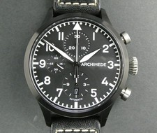 Archimede Chronograph 42mm German Pilot watch Valjoux 7750