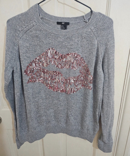 Women grey knit sequin - grey,