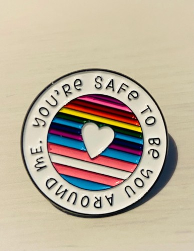 Rainbow pride badge - rainbow,