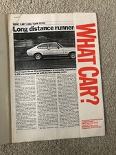 Capri 2 3.0s What Car Test Reprint