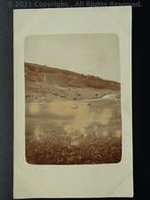 OSMOTHERLEY Towards Sheepwash shows LARGE CRICKET FIELD ROLLER c1910 RP Postcard