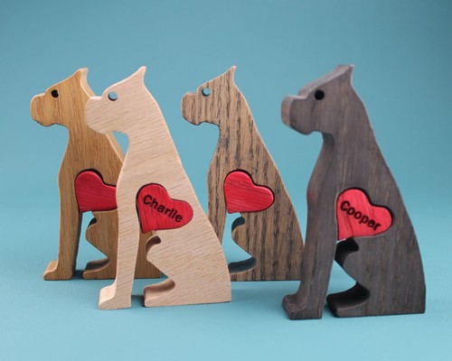 Personalized wooden boxer dog - wooden,