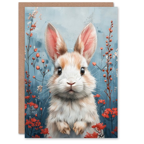 Birthday card cute bunny - birthday,