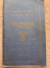 Triumph motorcycle manual No.16 Twin Cylinder Motorcycles T100 T110 T120 TR5 TR6
