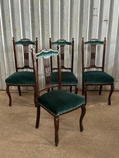 A set of 4 late Victorian parlour chairs